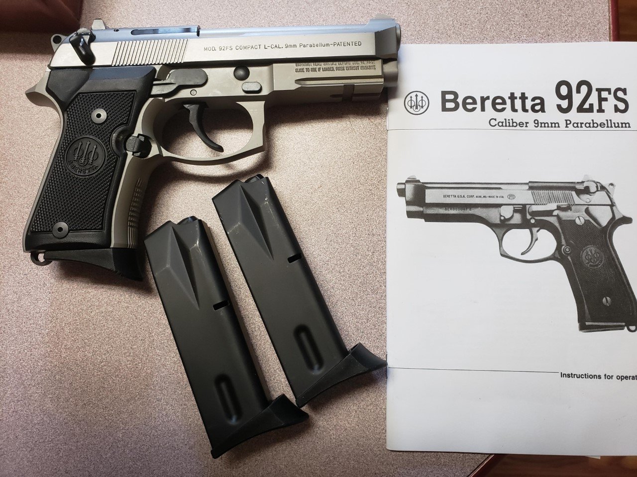 beretta 92fs compact inox with rail