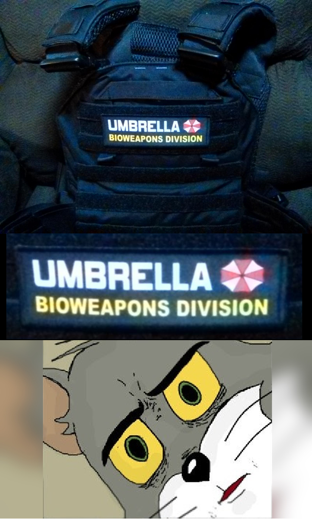 Unsettled Tom Umbrella Corp Bioweapons Div pandemic virus corona plate carrier.png