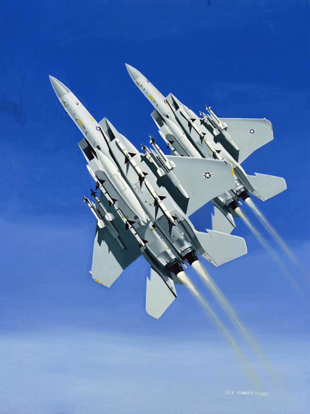 Air Force F15 art by Dick Kramer