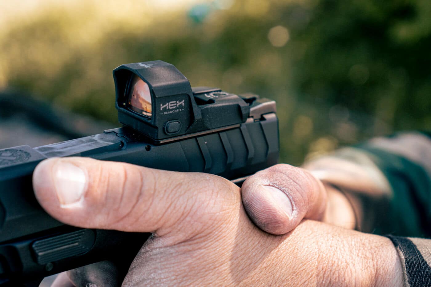 HEX Dragonfly optic on an XD-M Elite pistol