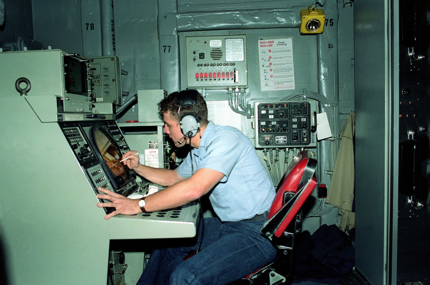 radar operator aboard the uss independence