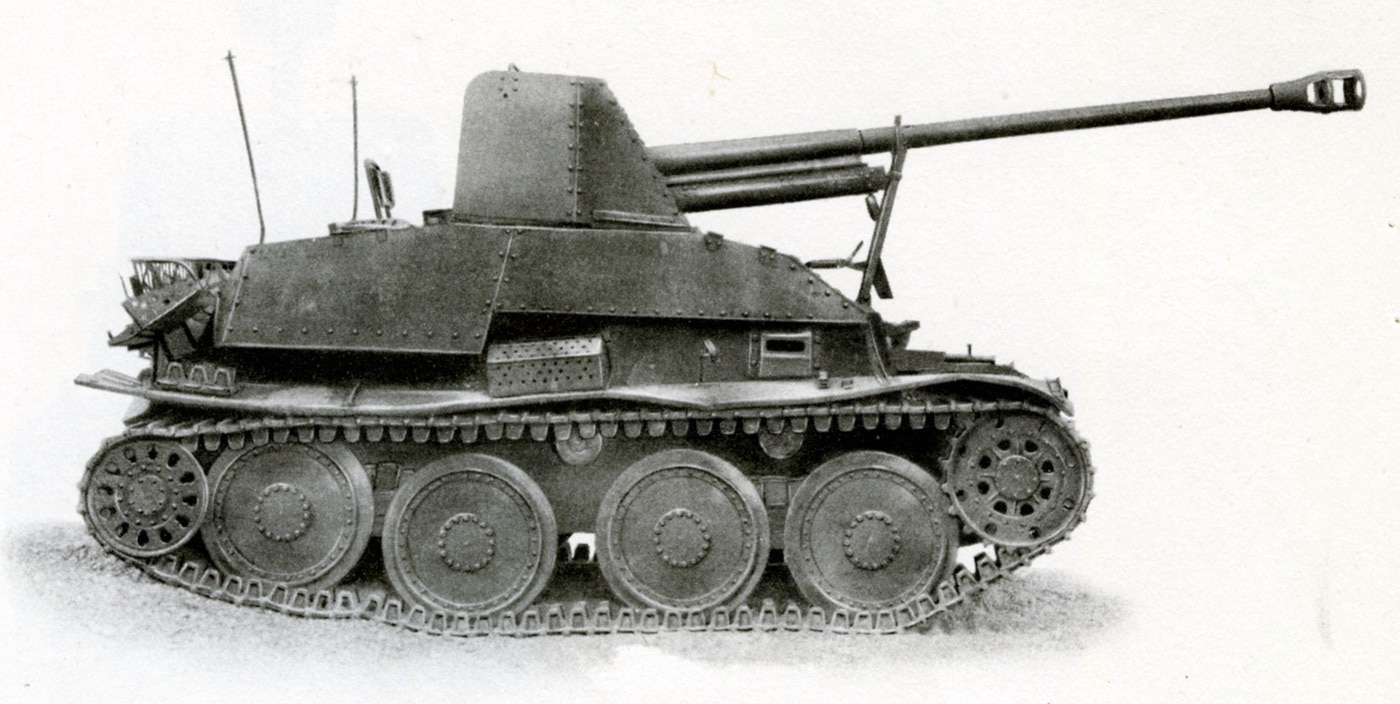 The 75 Mm 38M Marder Self-Propelled Anti-Tank Gun Germany Stock