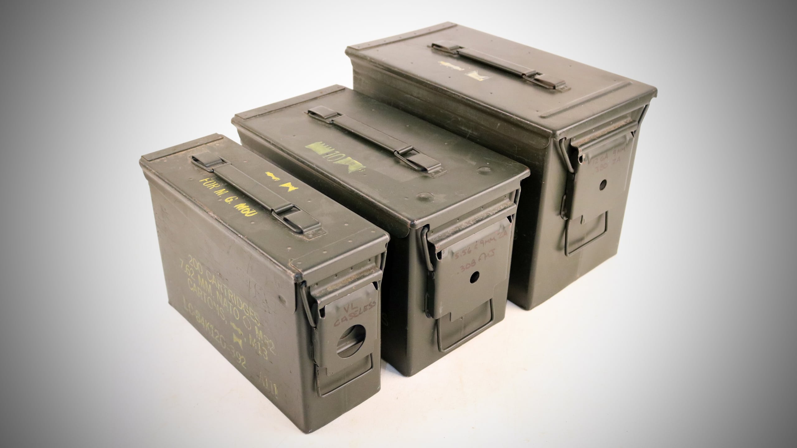  Tactical45 Ammo Storage Crate with Lockable Ammunition Storage  Boxes - 4 Pack Plastic Bulk Ammo Storage Containers : Sports & Outdoors