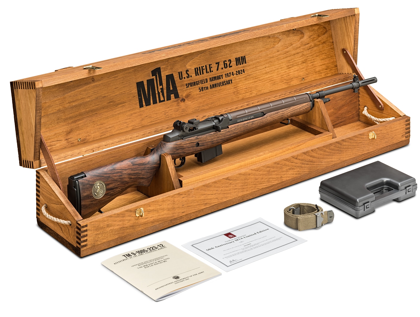 Limited Special Edition 50th Anniversary Springfield Armory M1A rifle case and accessories