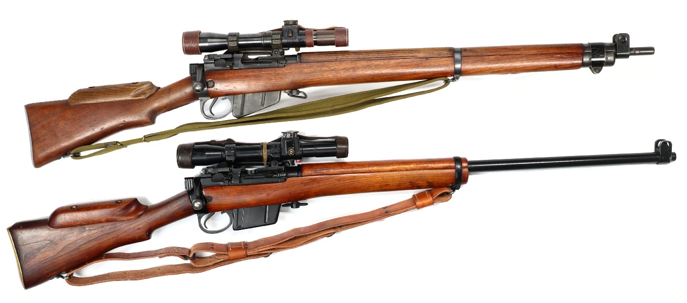 No 4 Mk I T rifle and L42A1 rifle