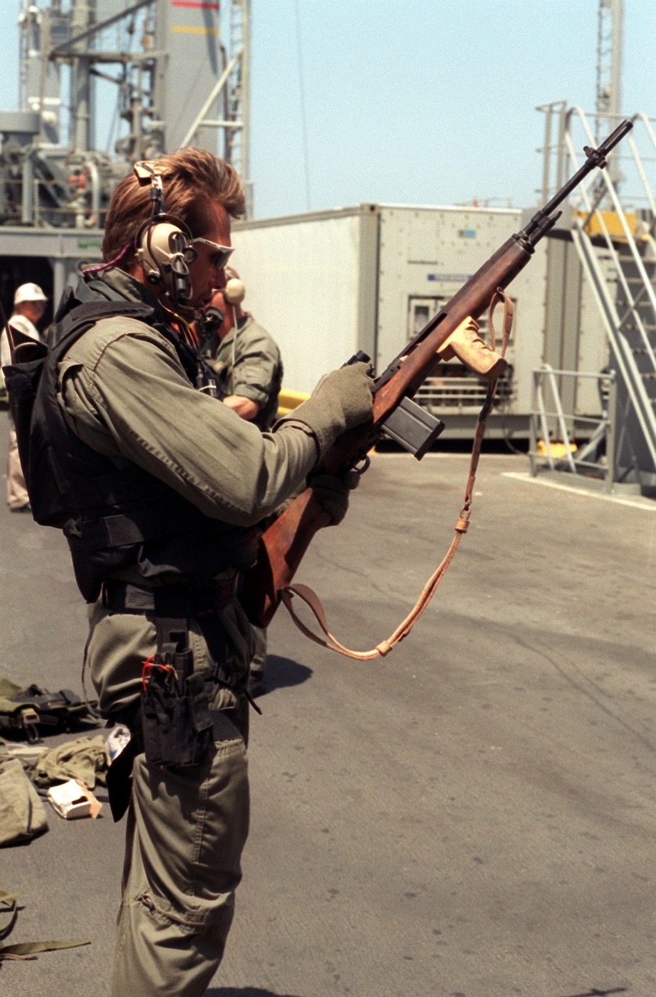 US Navy SEAL with M14 rifle