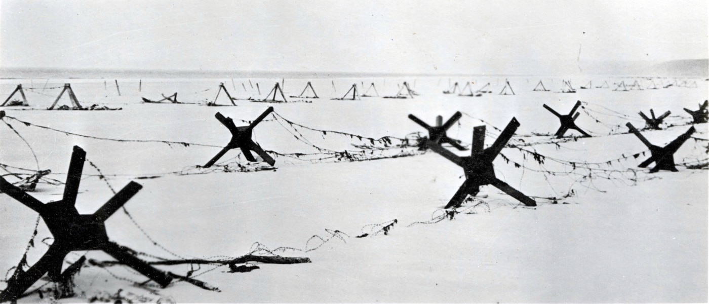 Wooden poles were determined to be largely ineffective, so German troops began using Czech hedgehog obstacles on Normandy beaches.