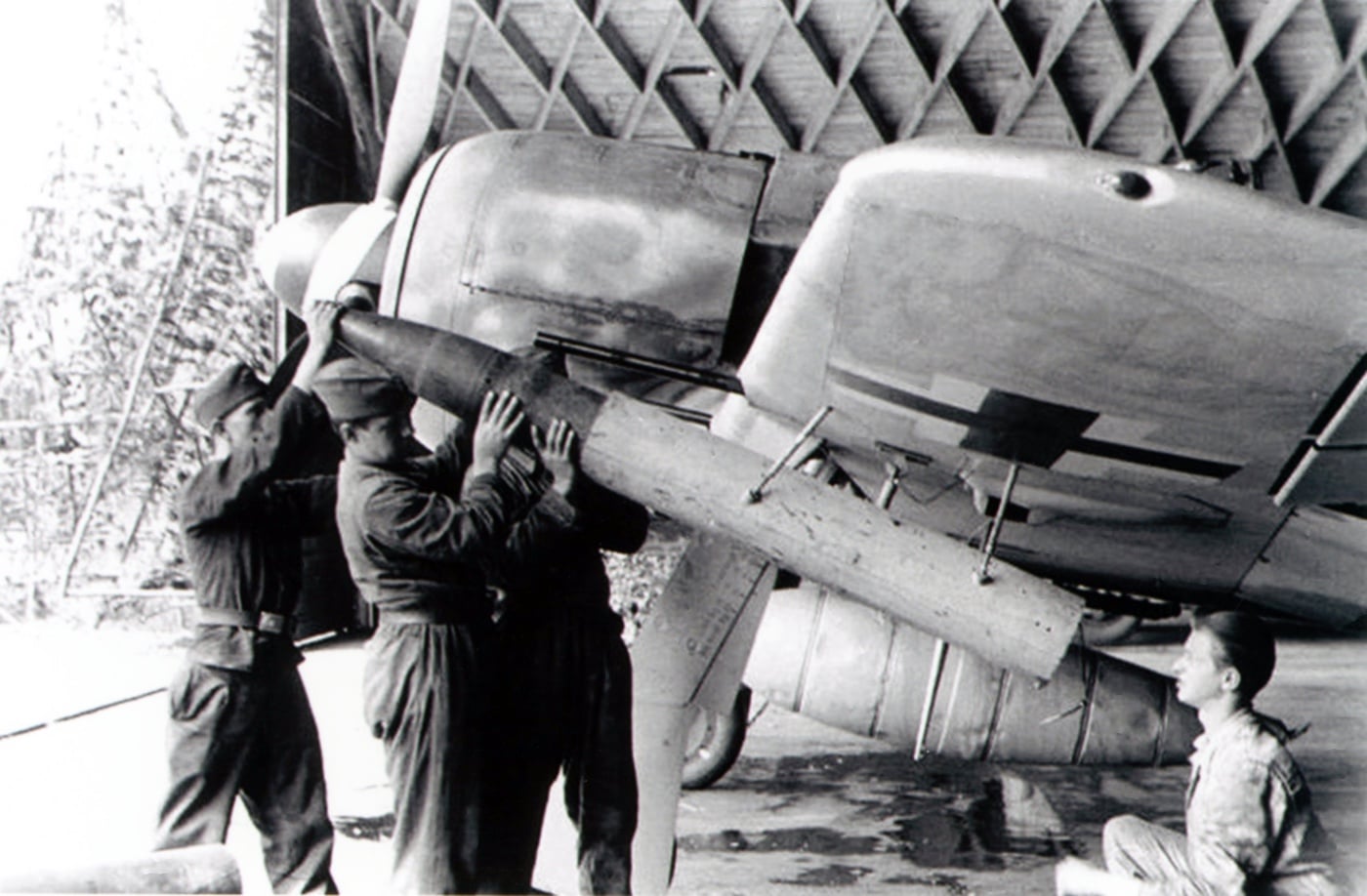 Fw-190 loading 21cm WGr 21 rockets