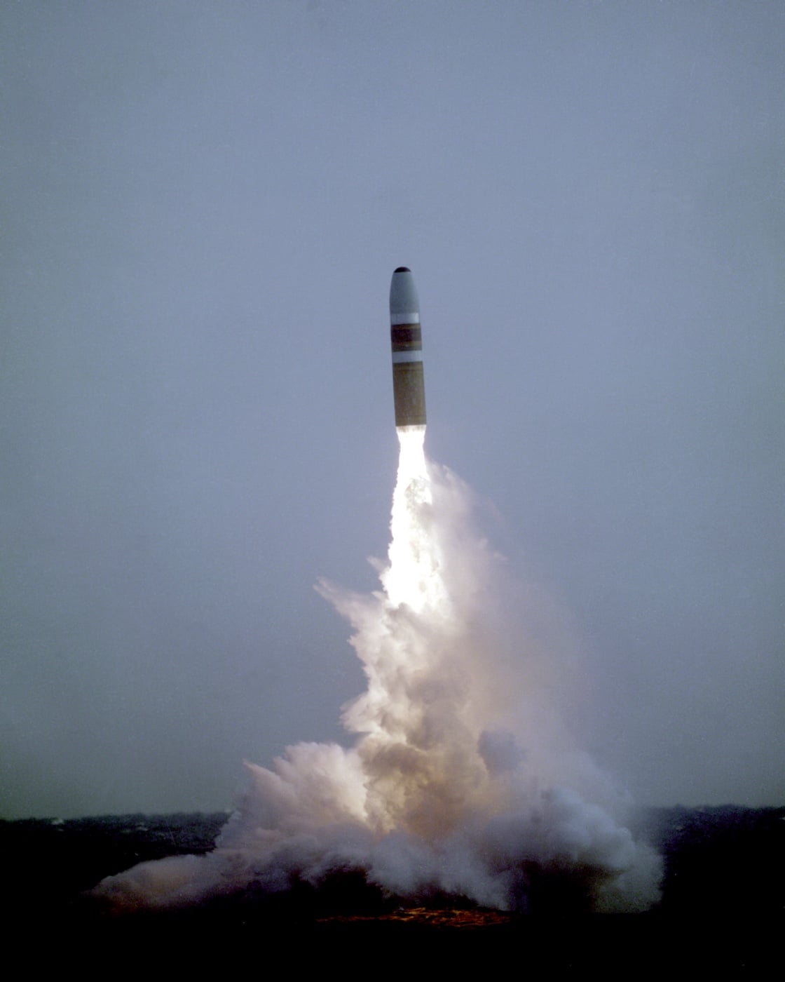 Trident missile launch from USS Henry M Jackson