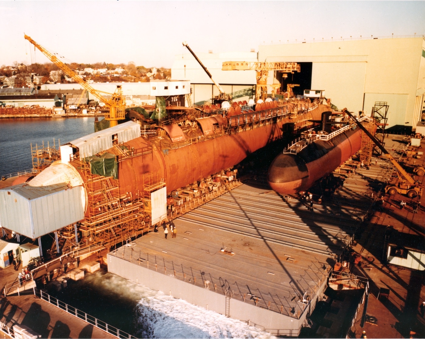 USS Ohio under construction