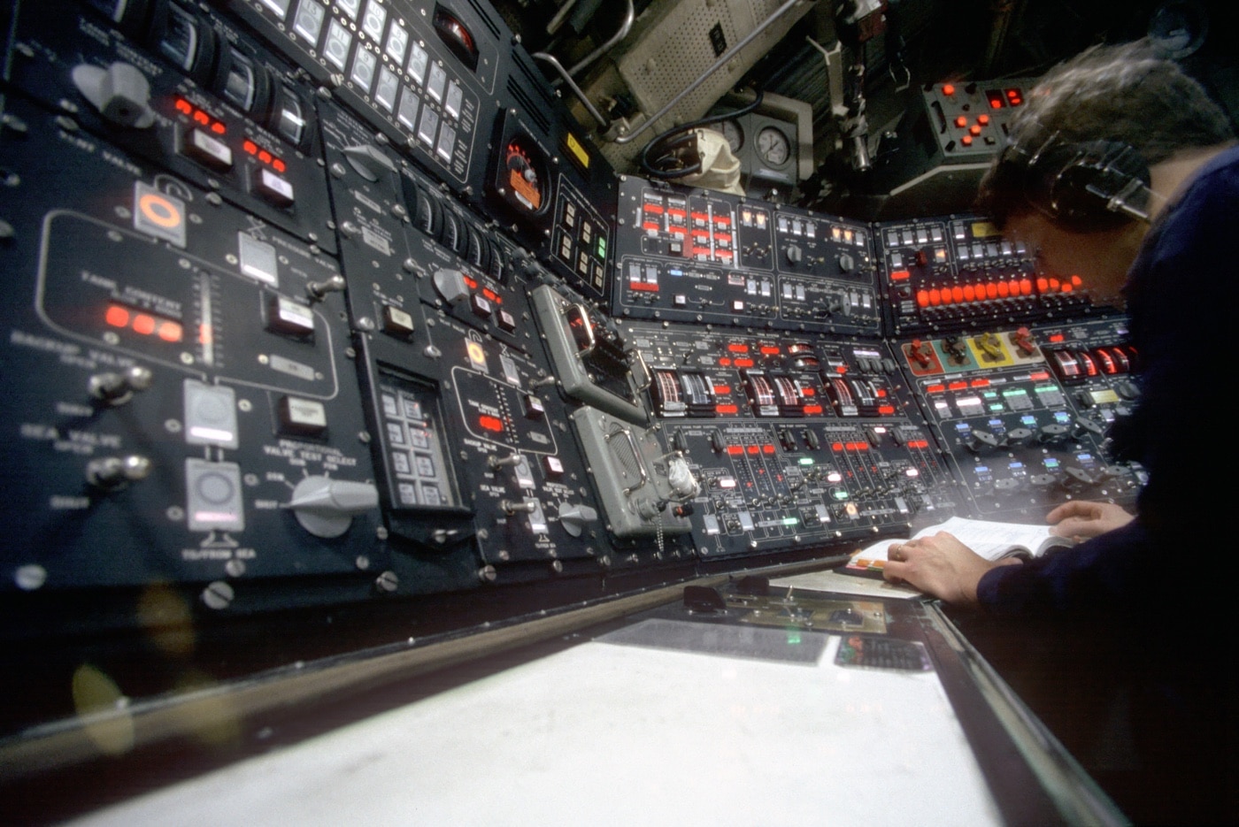 ballast control panel on USS Pennsylvania