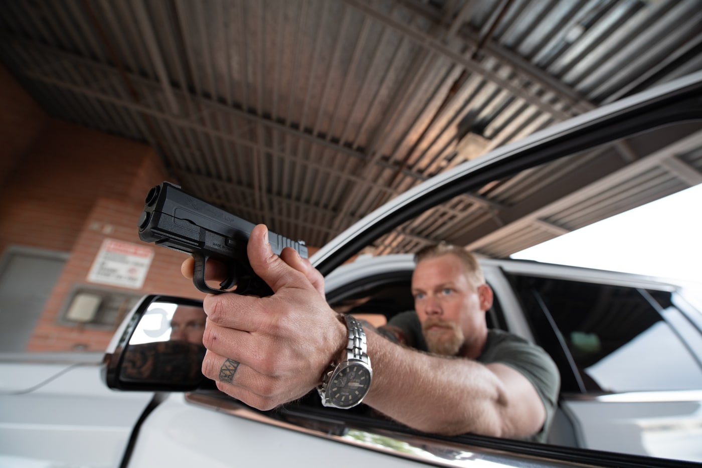 using car door for cover during a defensive shooting