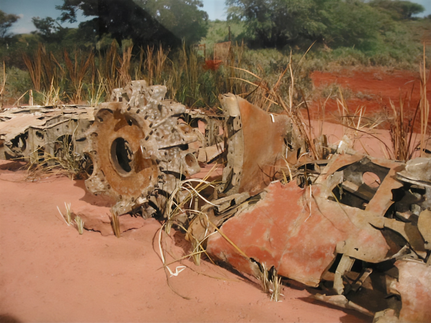 wreckage of Zero fighter