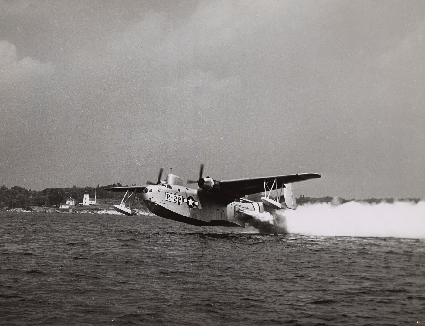 Coast Guard PBM with JATO jet assisted take off