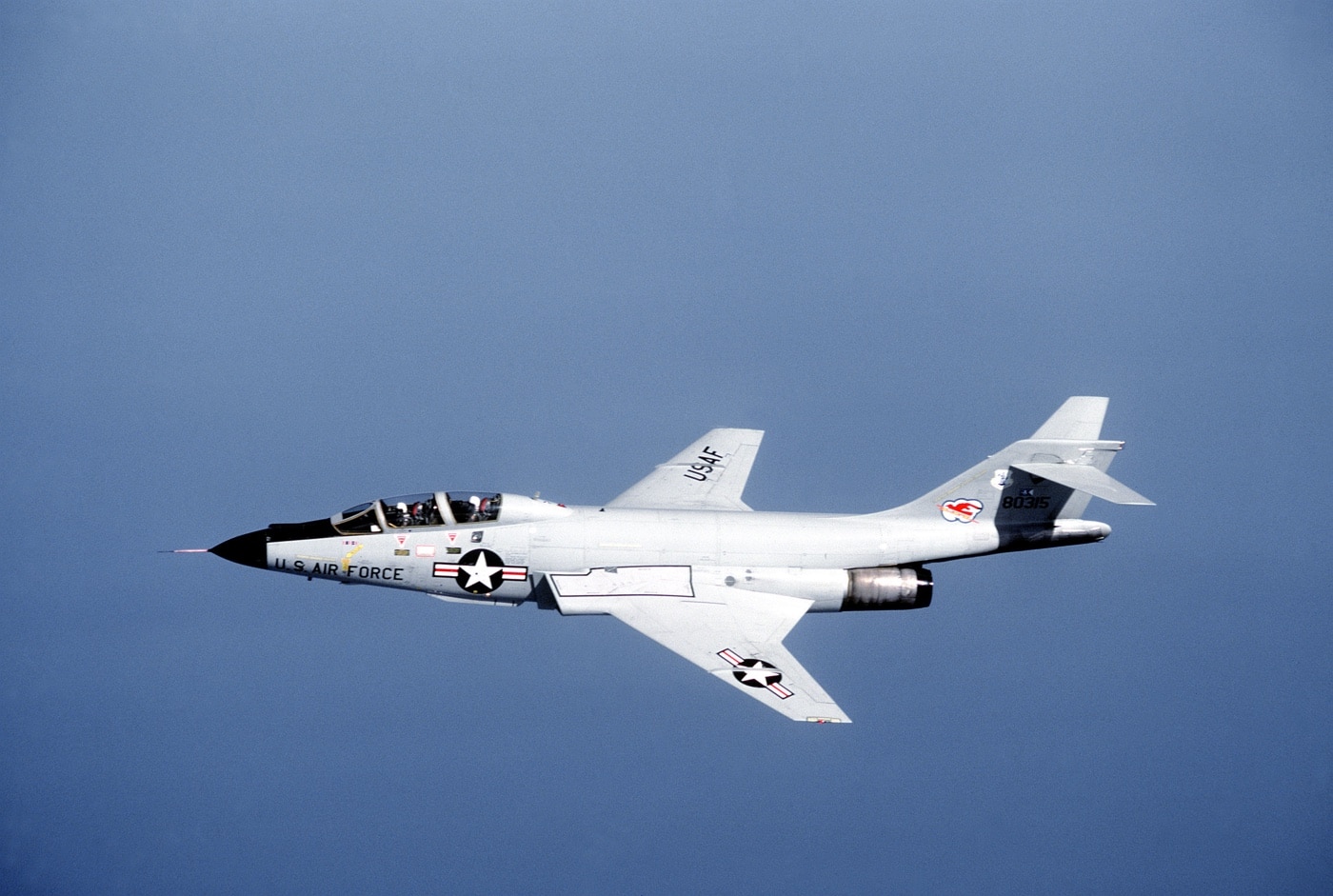 F-101B in flight during a North America defense flight