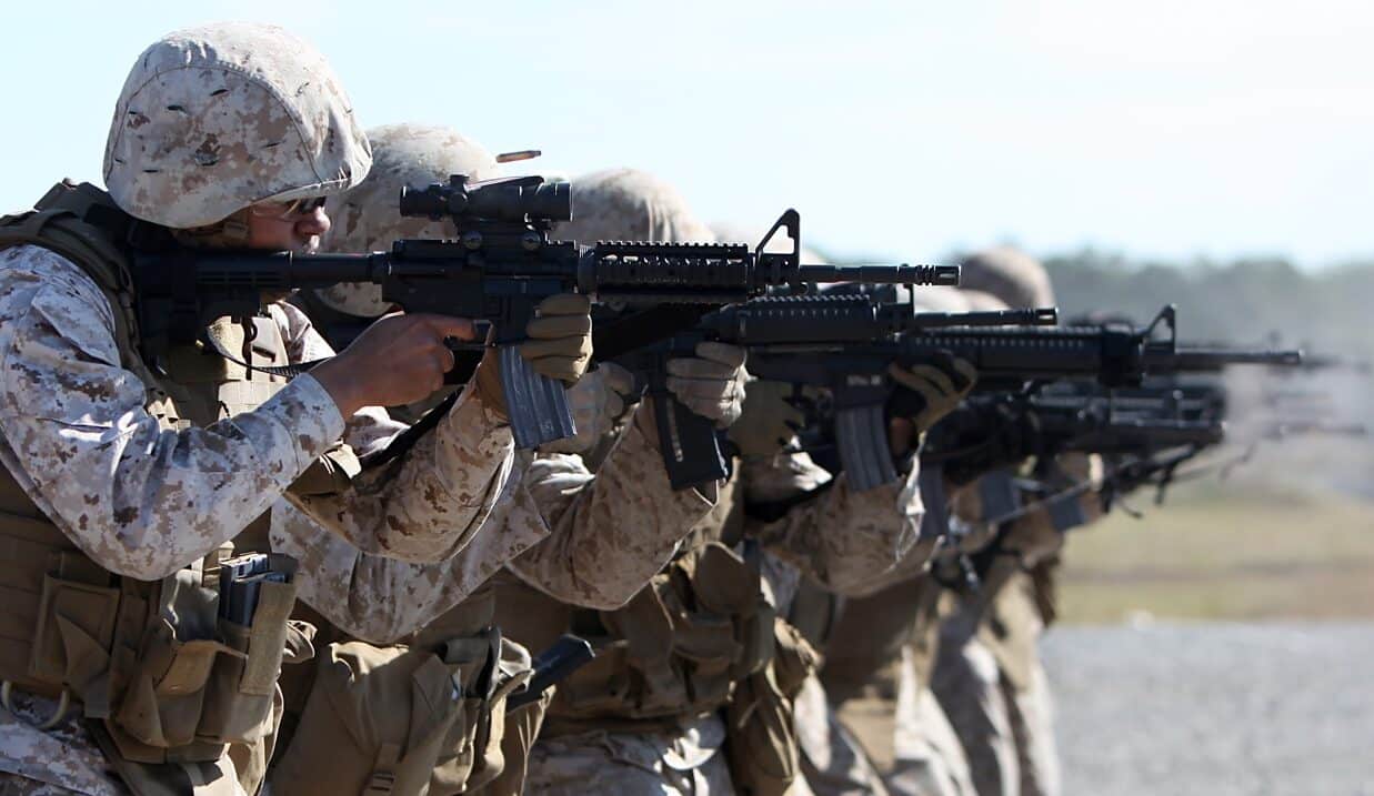 Marines of II Marine Expeditionary Force on Table III Combat Marksmanship course