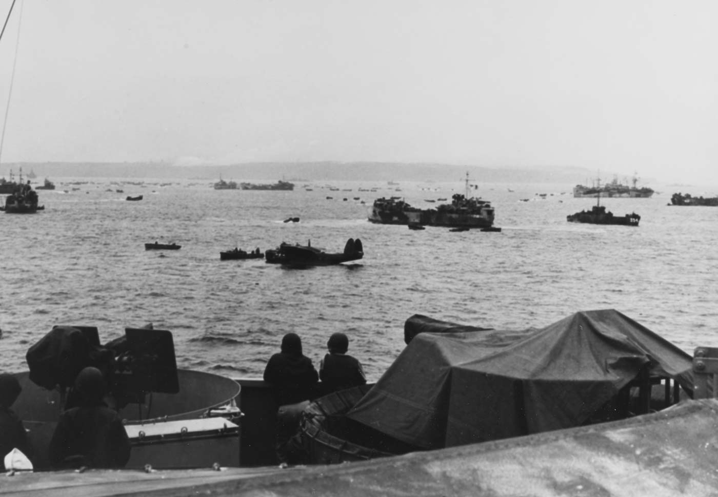 PBM awaits resupply during the Battle of Iwo Jima