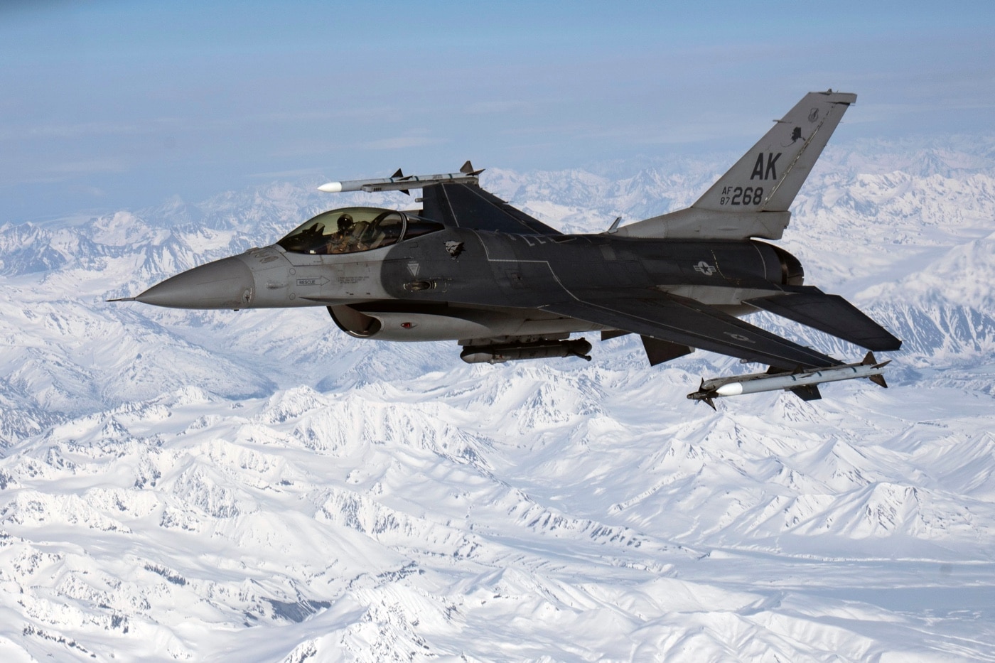 United States Air Force F-16 over Alaska 2024