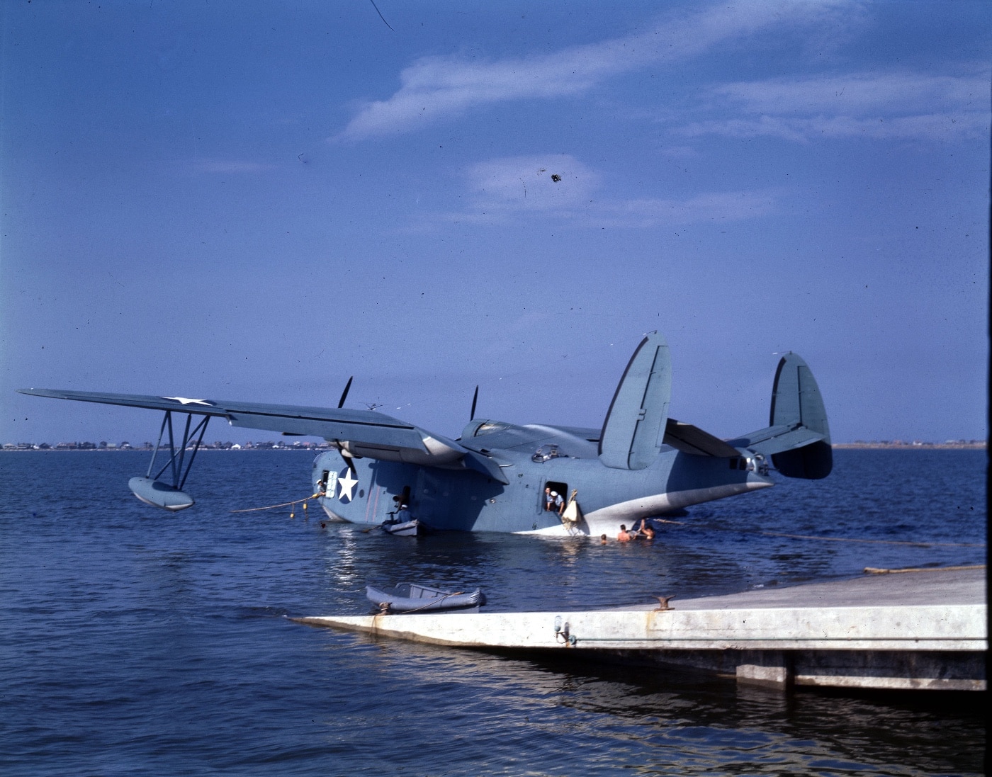 beaching a Martin PBM at NAS Norfolk