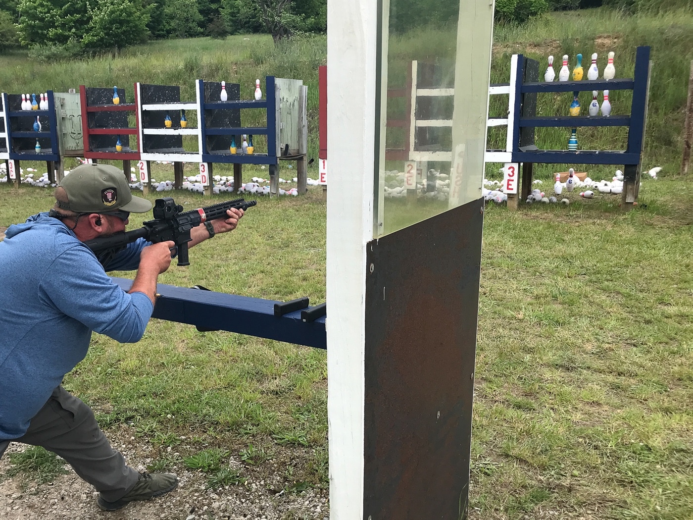 competitor shoots Springfield Armory SAINT Victor Carbine PCC at 2024 Pin Shoot