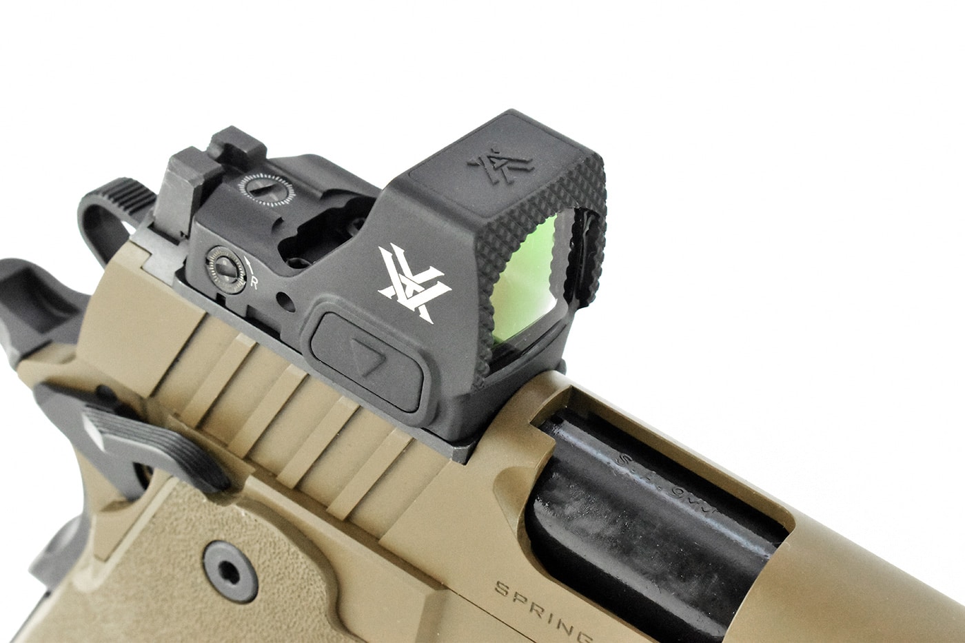 Vortex Defender-ST mounted on a 9mm Springfield Armory pistol