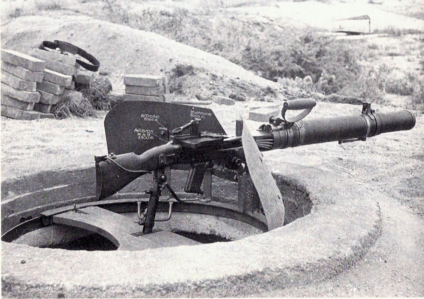 Lewis gun Tobruk pit Atlantic Wall