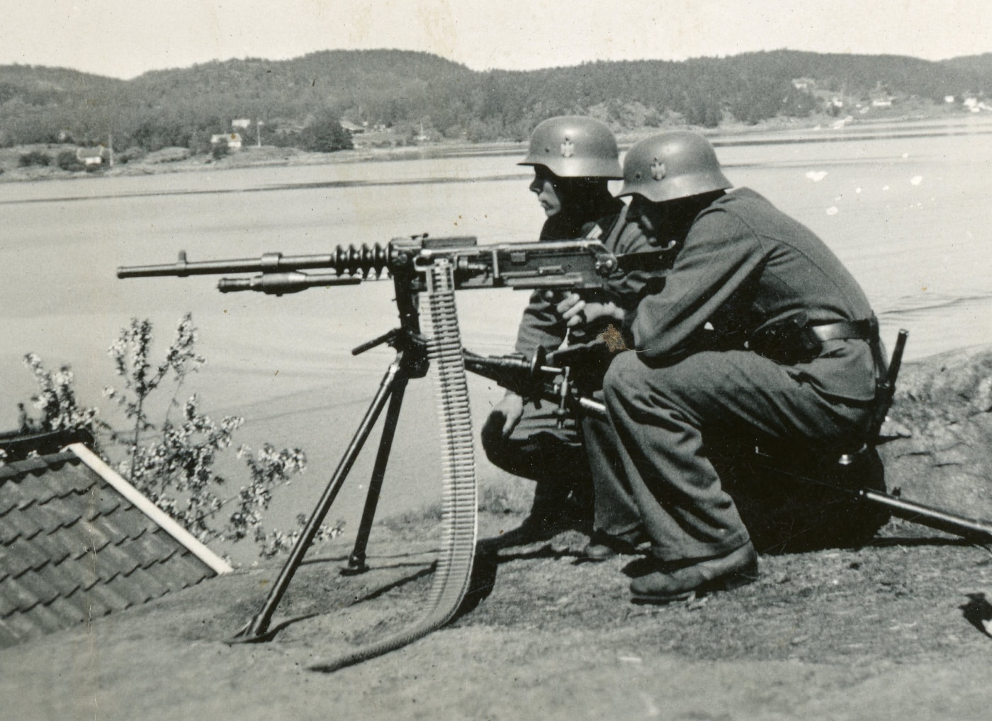 M1914 Hotchkiss machine gun in the German Army during World War II