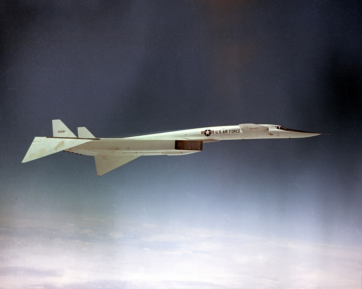 North American XB-70 Valkyrie supersonic bomber in flight