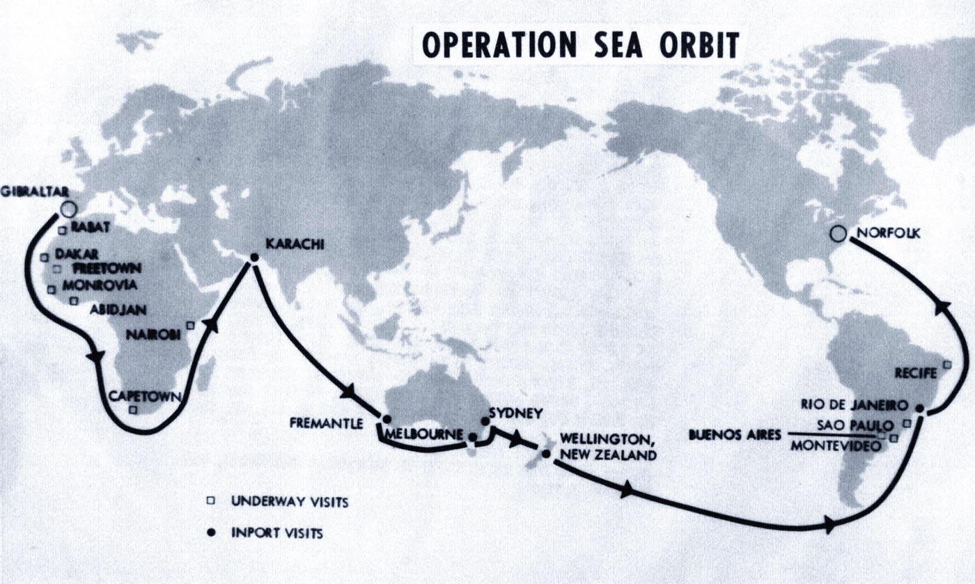 Operation Sea Orbit map