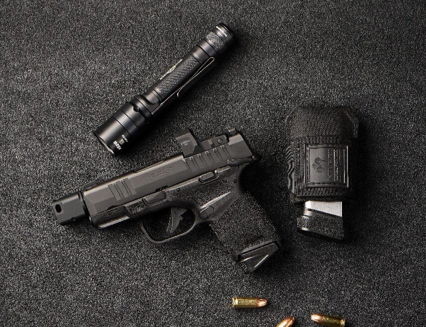 Springfield Hellcat RDP with SureFire flashlight