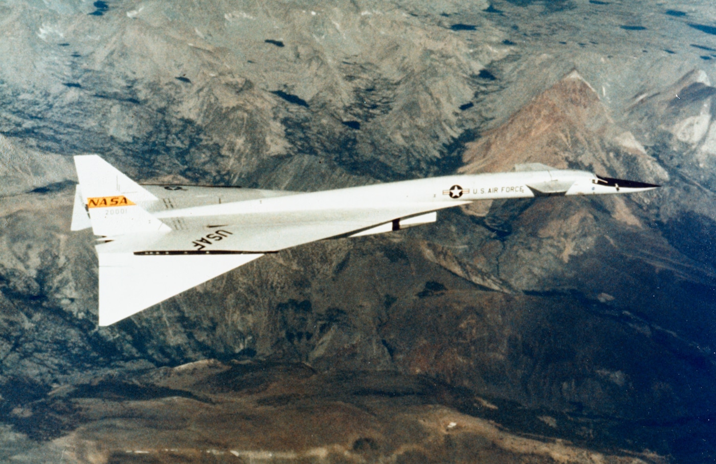 XB-70 bomber in flight