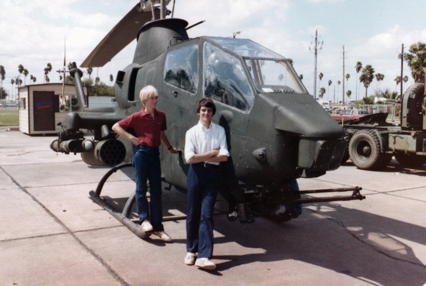 author as a child with AH-1 Cobra