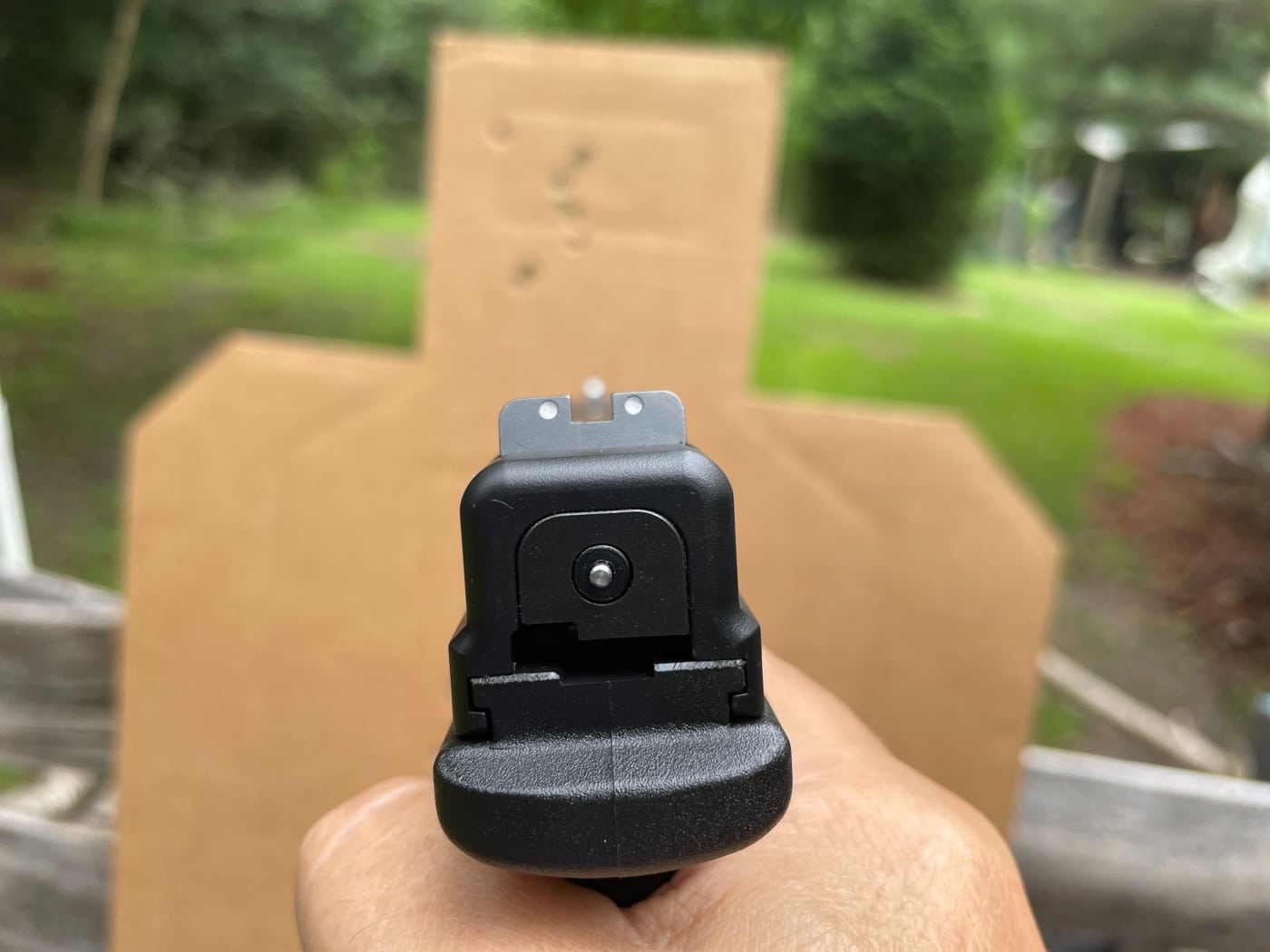 myopia makes front sight blurry when shooting