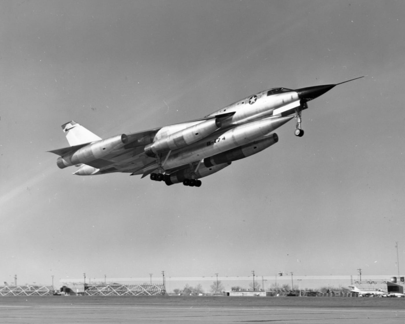 B-58 Hustler take off on Strategic Air Command mission