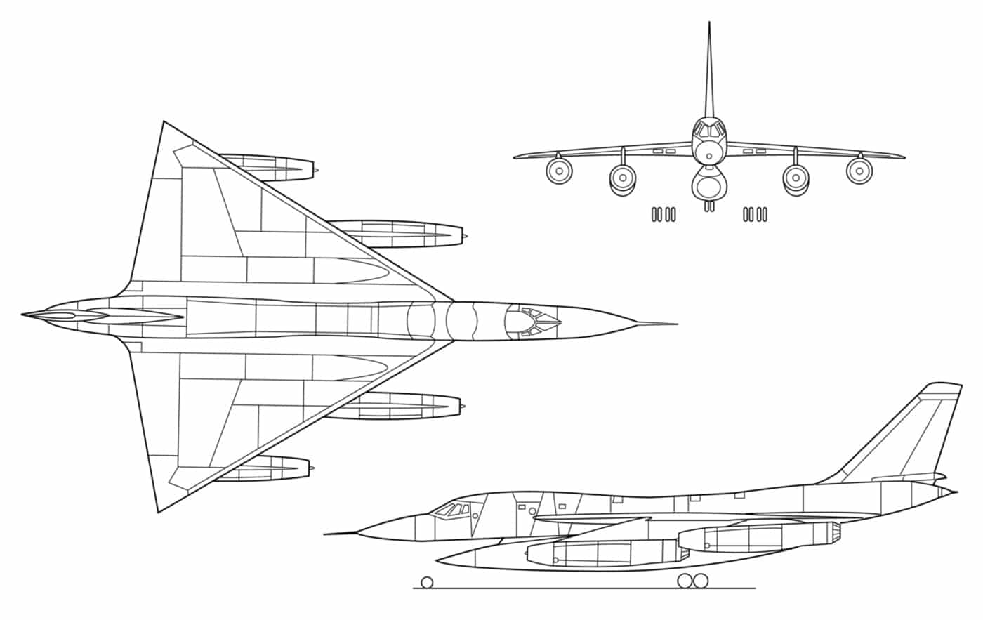 Convair B-58 Hustler engineering drawing