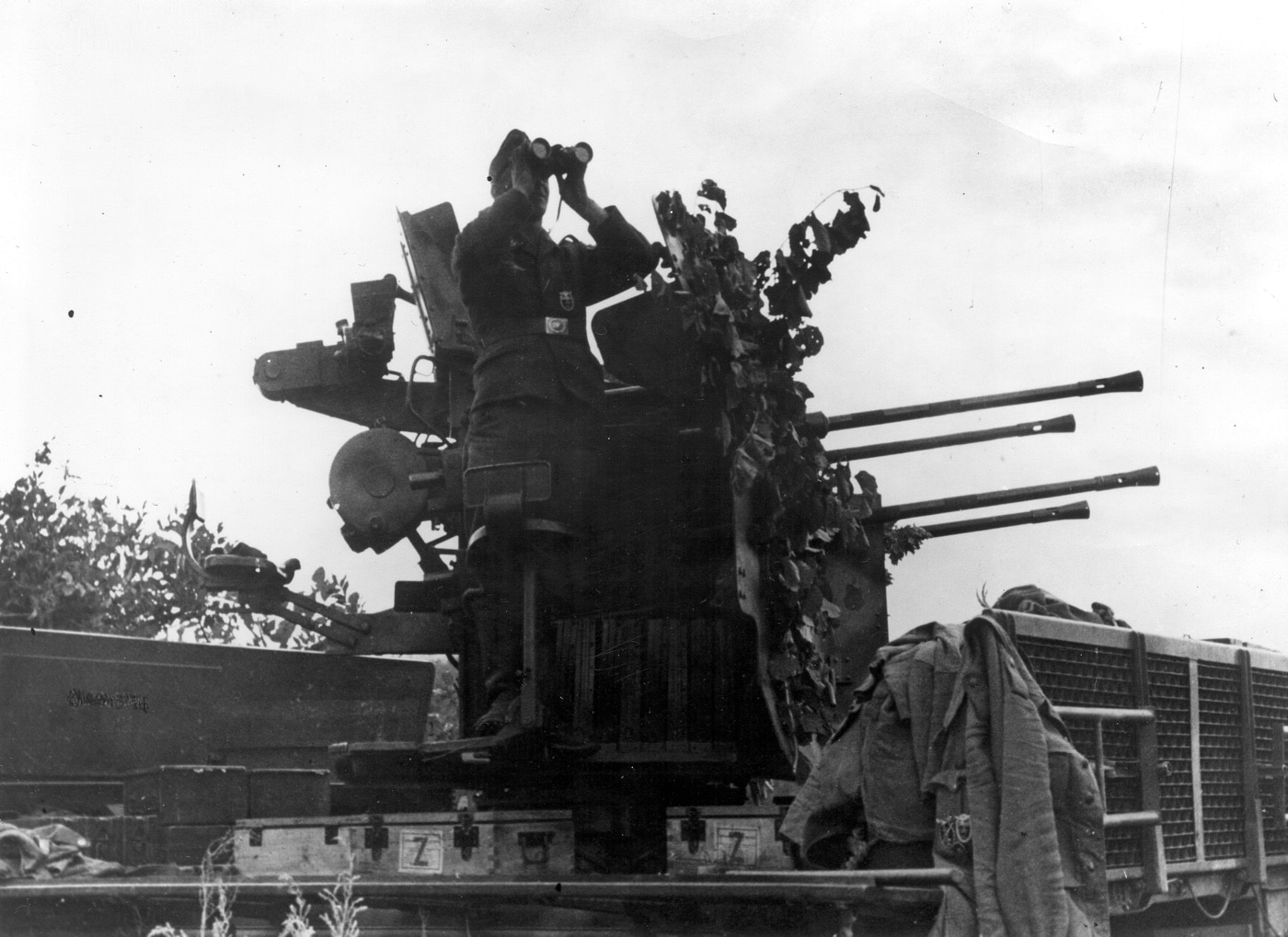 German AA gun 20mm Flakvierling World War II Germany anti-aircraft gun