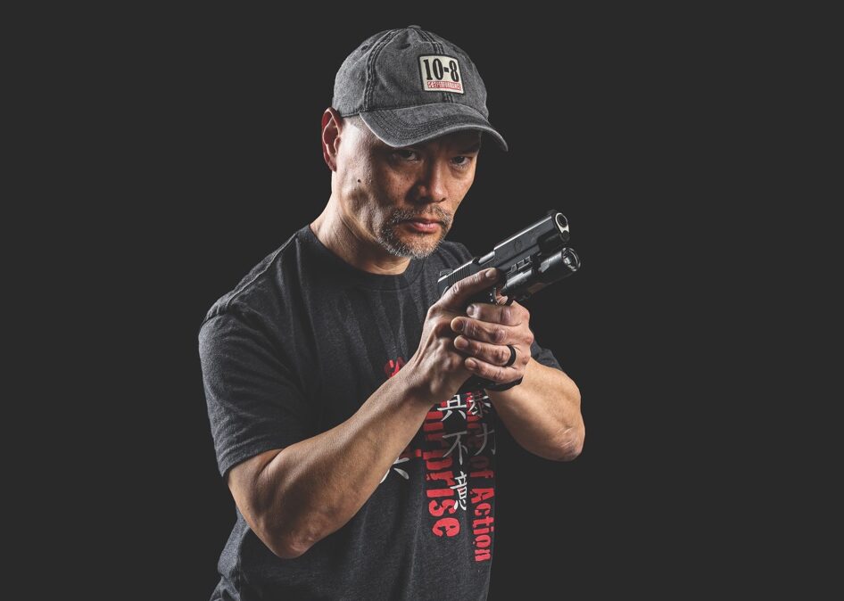 Hilton Yam carries a Springfield Armory Professional Model 1911 45 ACP semi-automatic pistol handgun