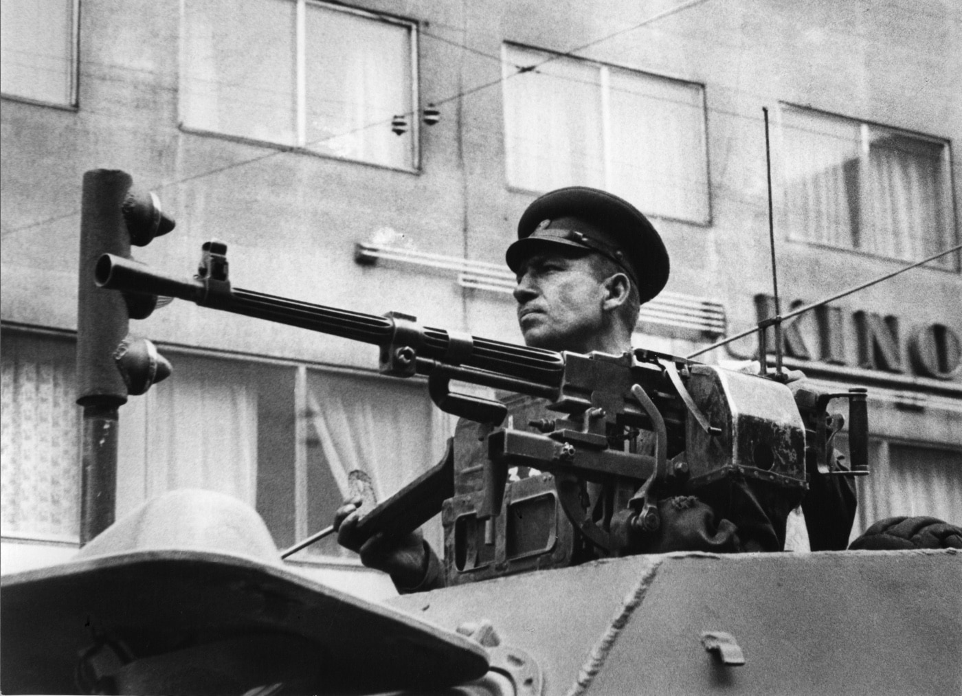 SGMB machine gun mounted on BRDM-1 during Soviet Union invasion of Czechoslovakia in 1968