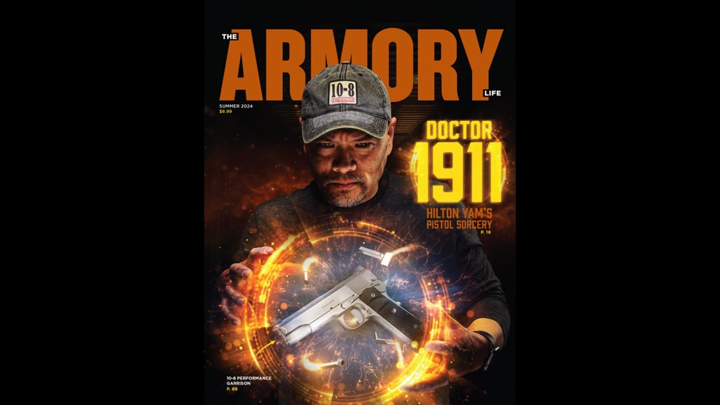 The Armory Life magazine cover of Hilton Yam 10-8 Performance custom Springfield Armory 1911 Professional