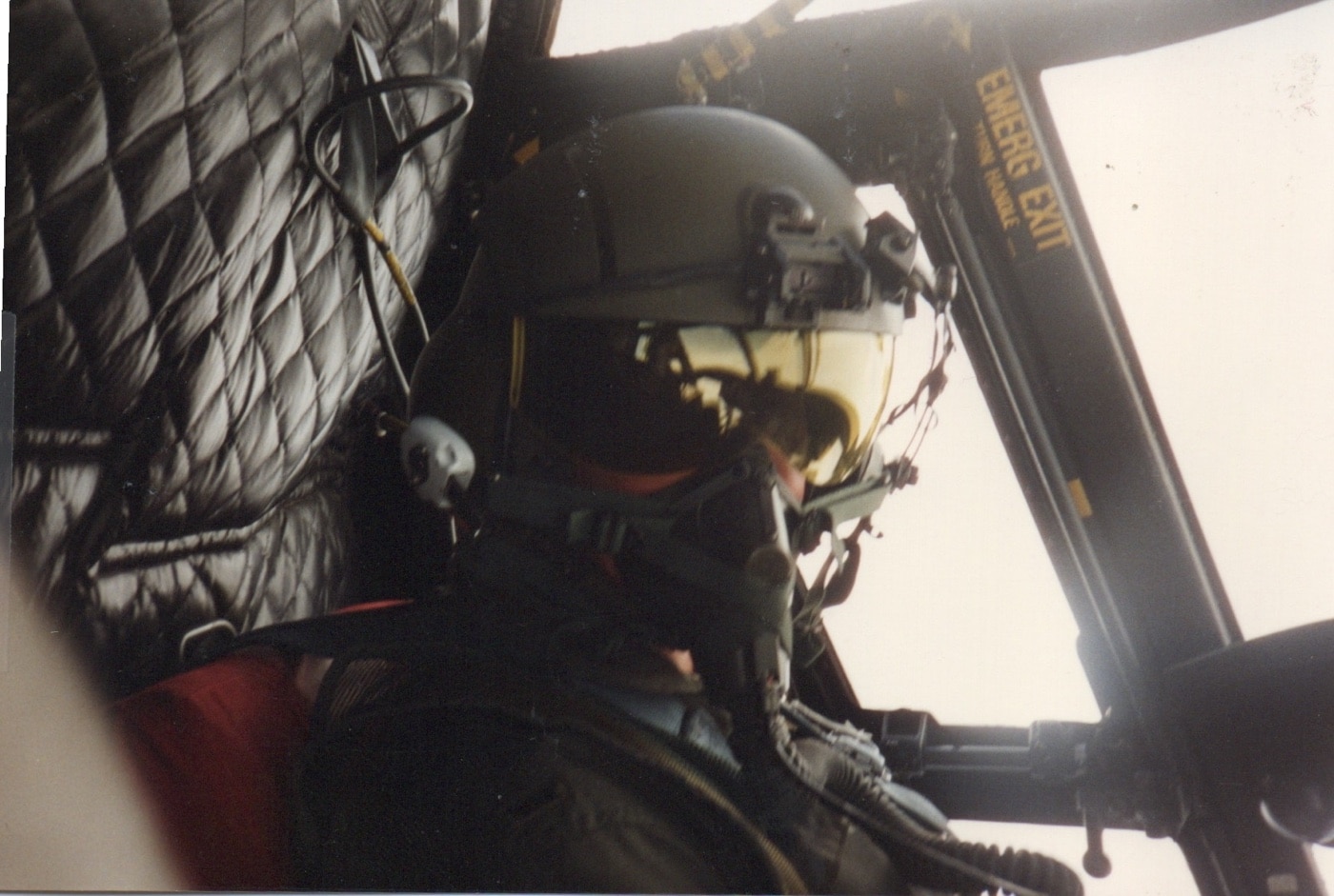 author piloting Chinook helicopter over Mount McKinley