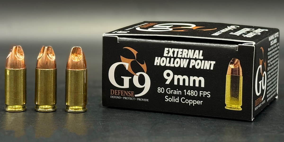 G9 Defense 9mm External Hollow Point, 80 gr.