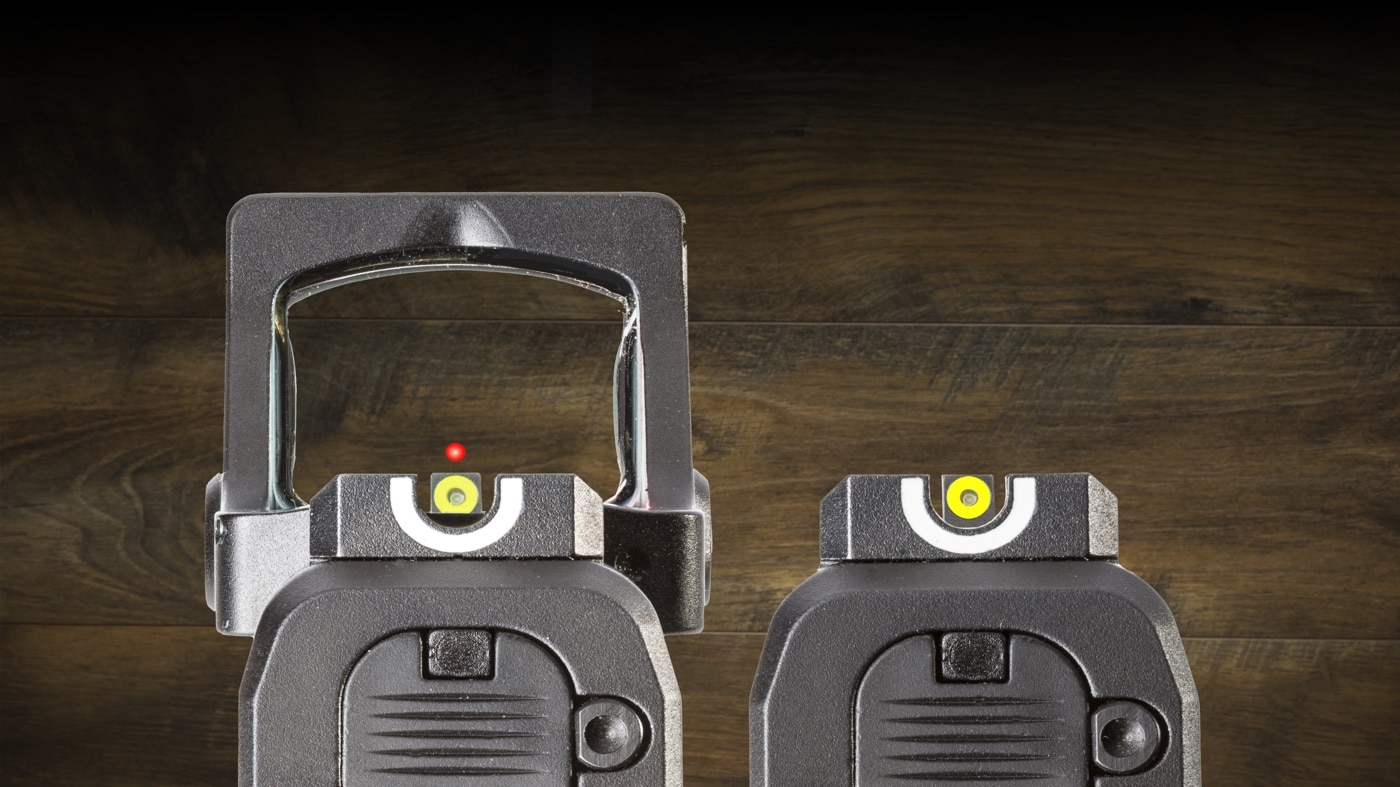 red dot vs iron sights for concealed carry of Hellcat pistol