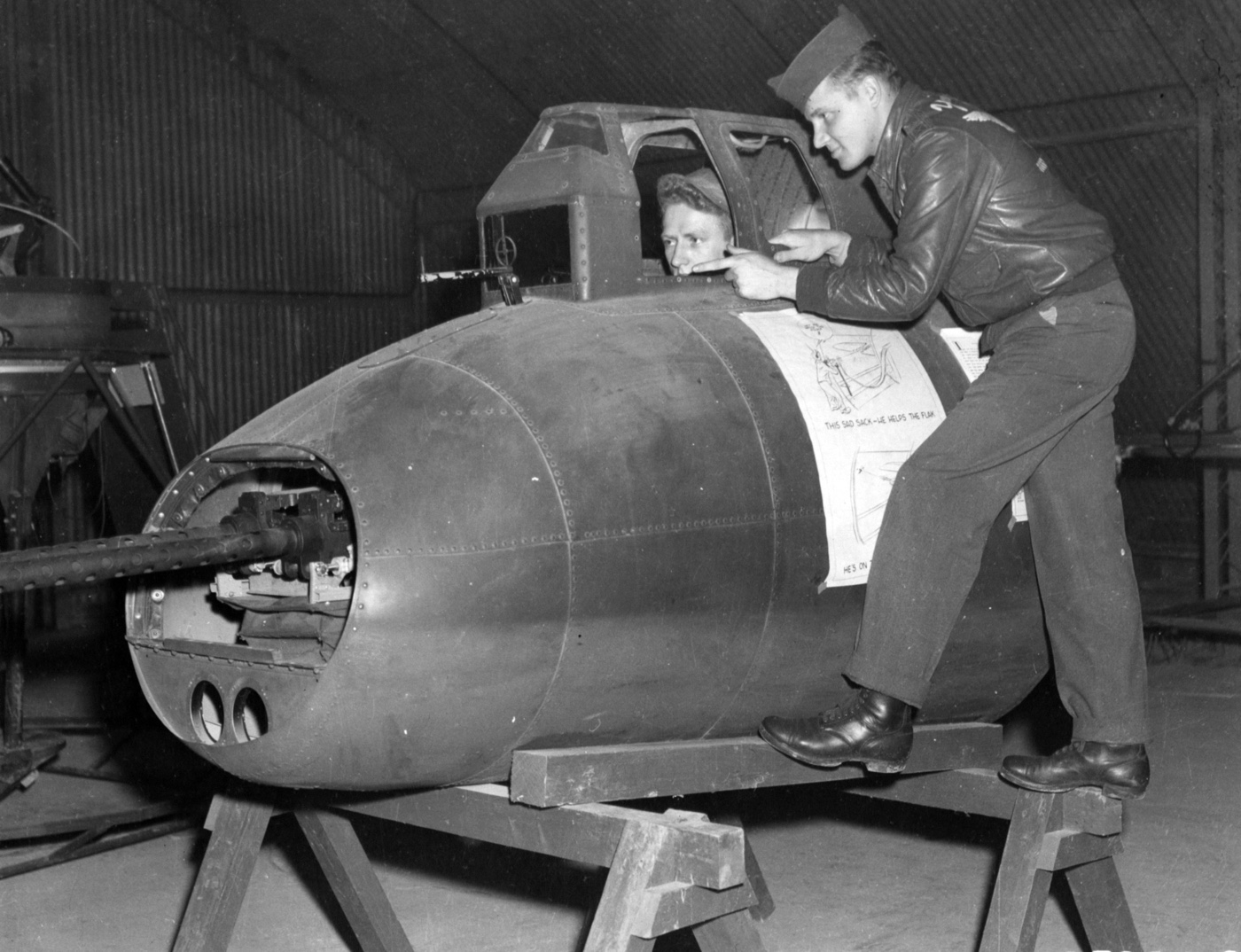 tail gunner training on B-17 during World War II