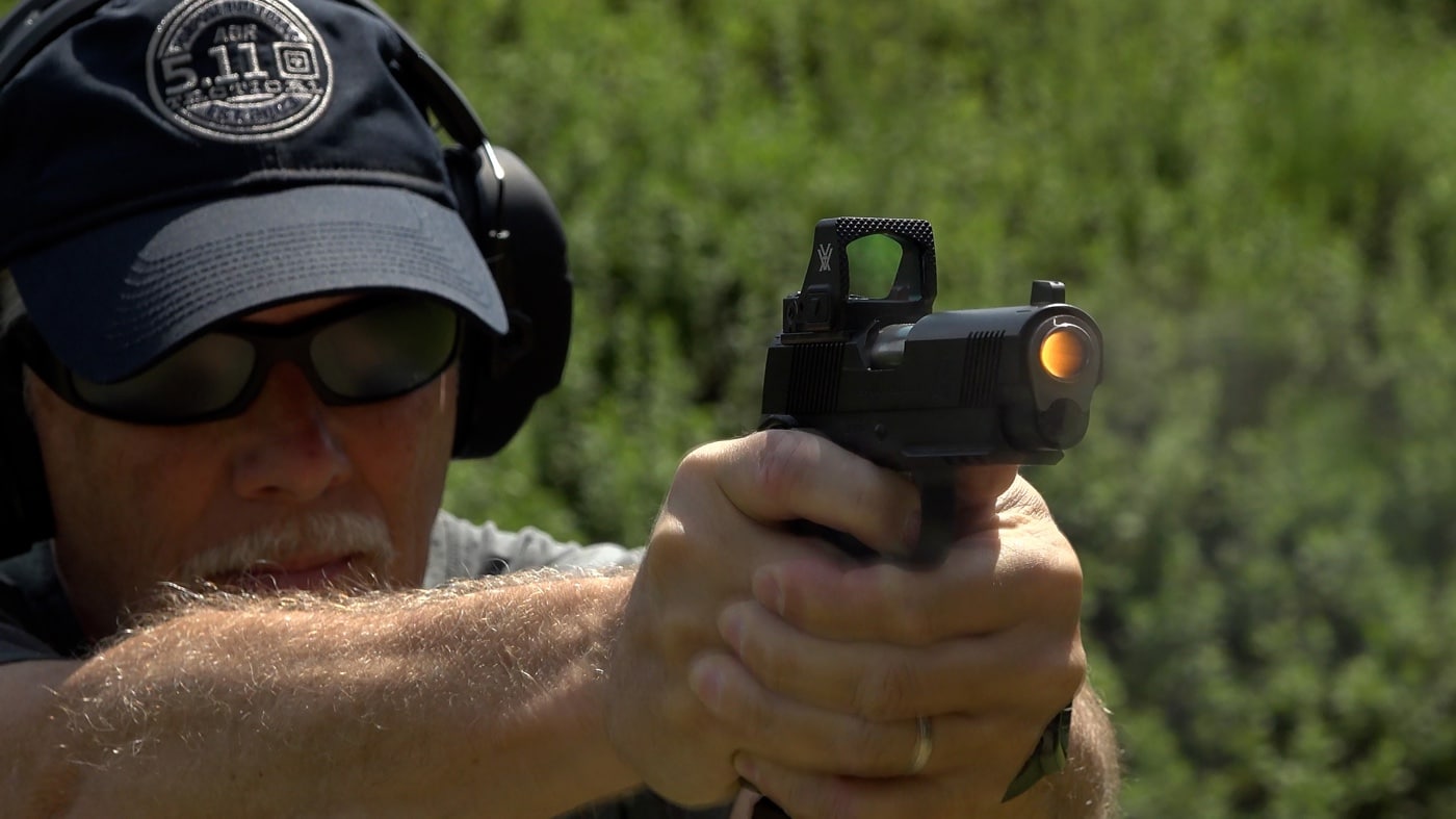 testing the Vortex Defender-ST at the shooting range