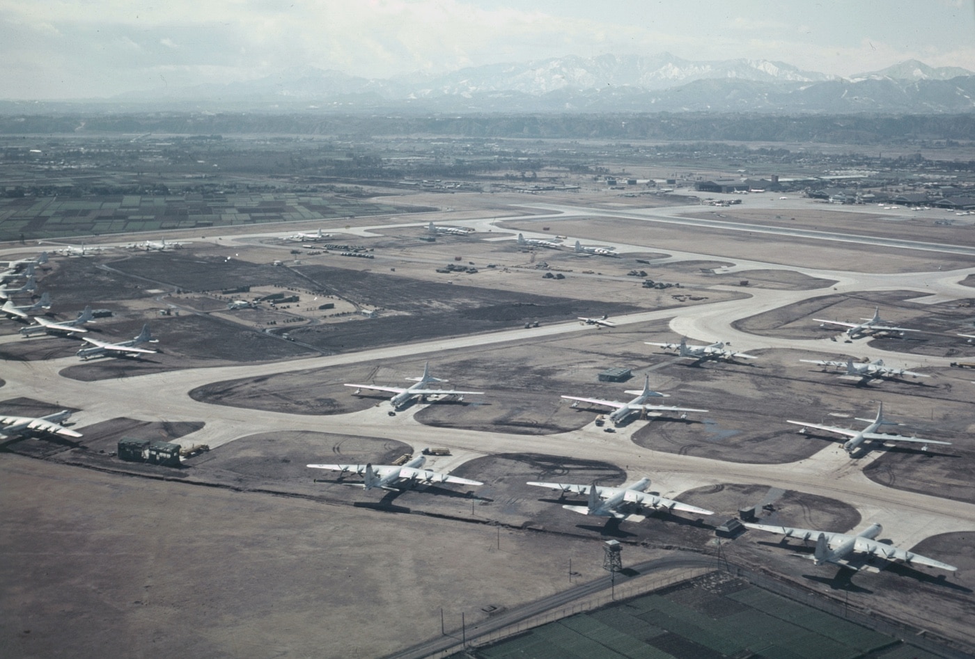 B-36 bombers deployed to Yokota Air Base in Japan for Strategic Air Command Operation White Horse exercise