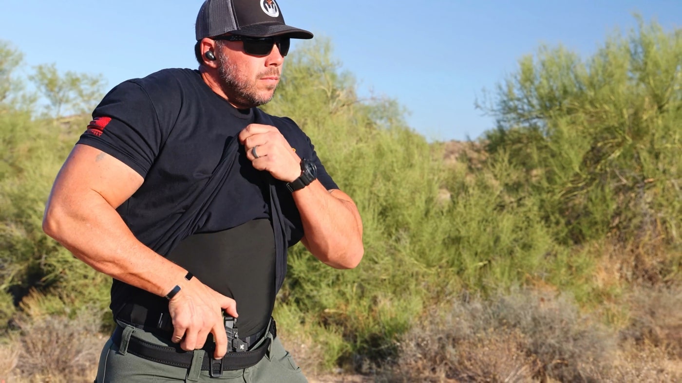 Crucial Concealment Universal Light holster testing on the shooting range