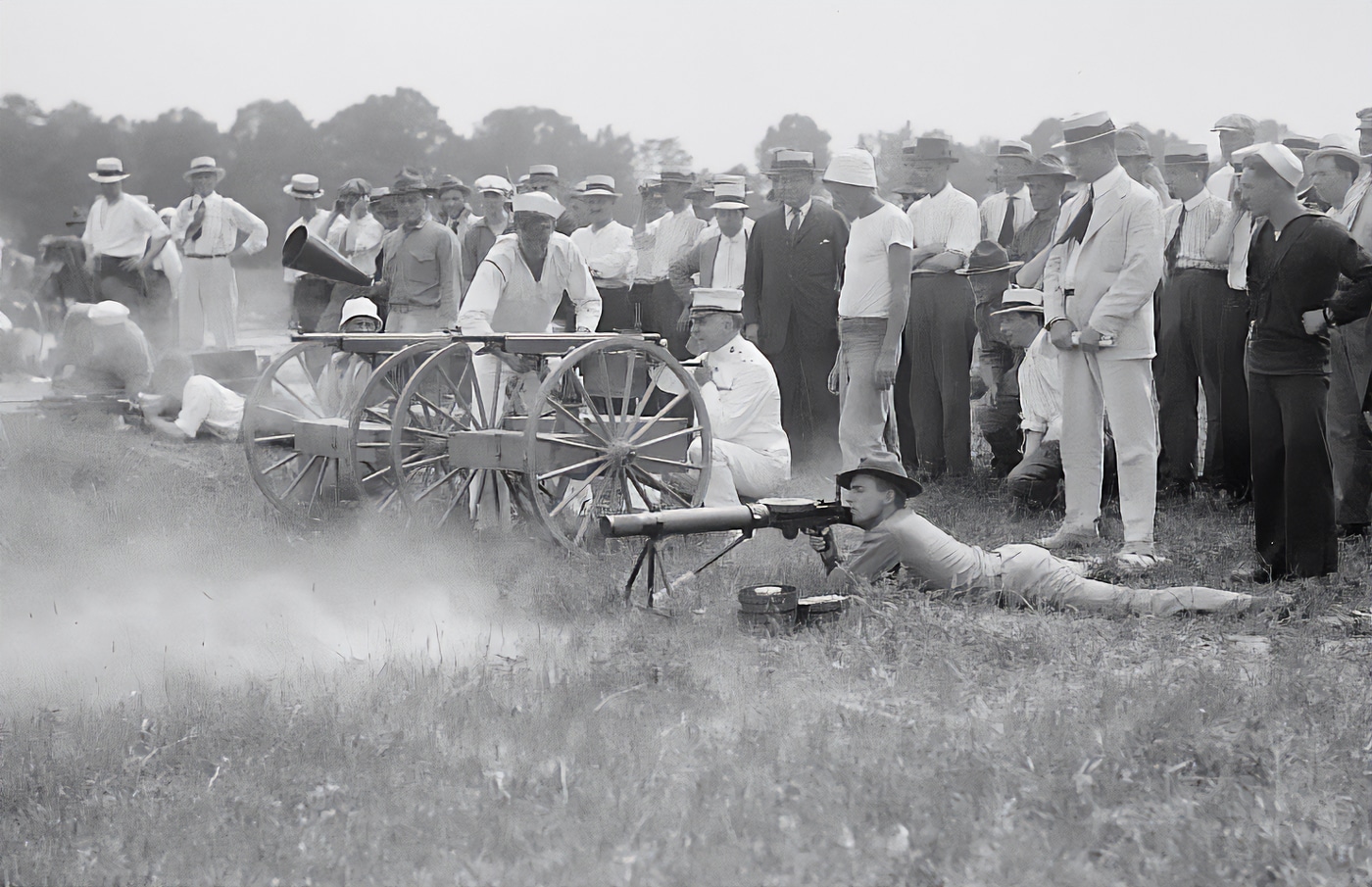 M1895 Colt–Browning machine gun testing by United States Marine Corps in 1917