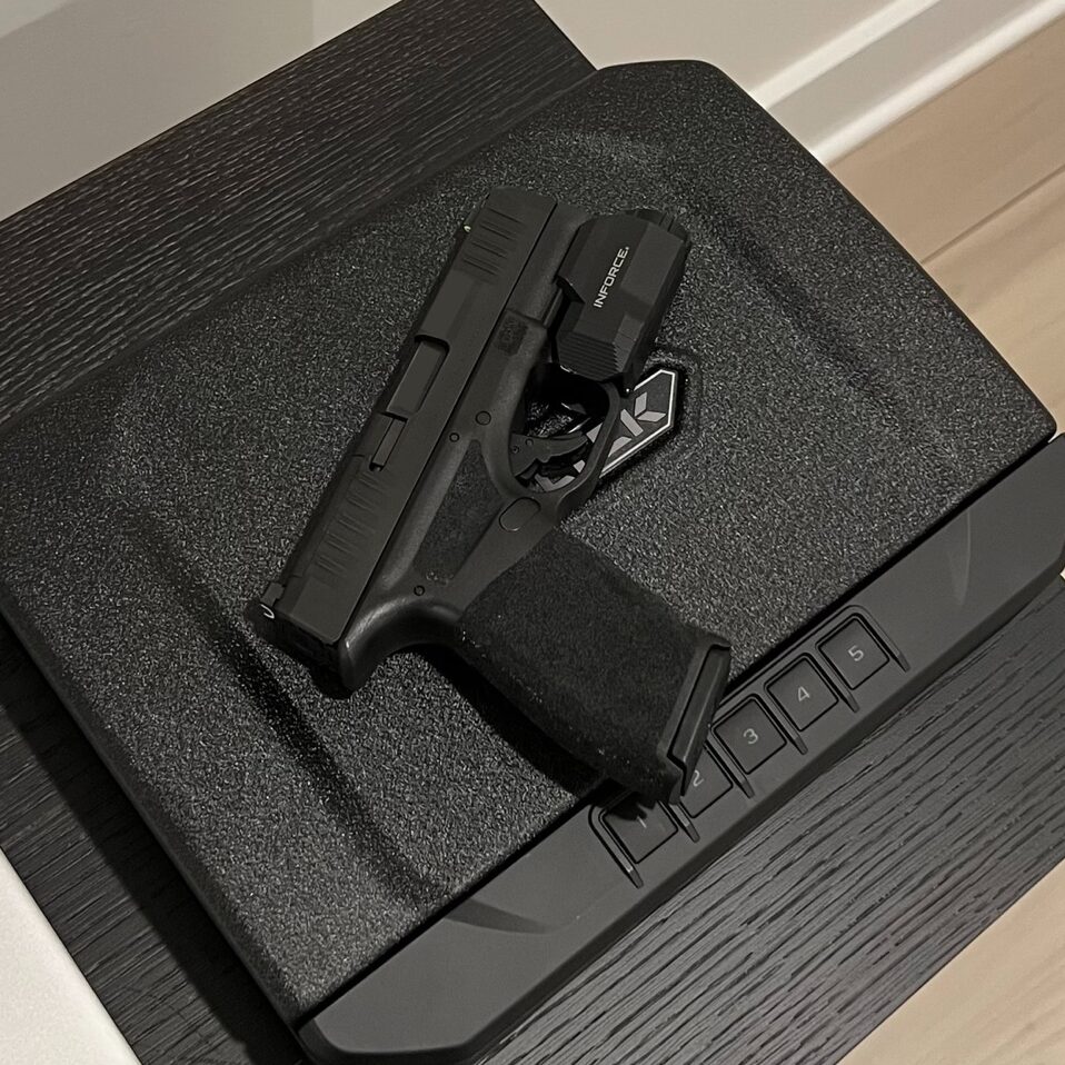 Vaultek safe and Hellcat pistol