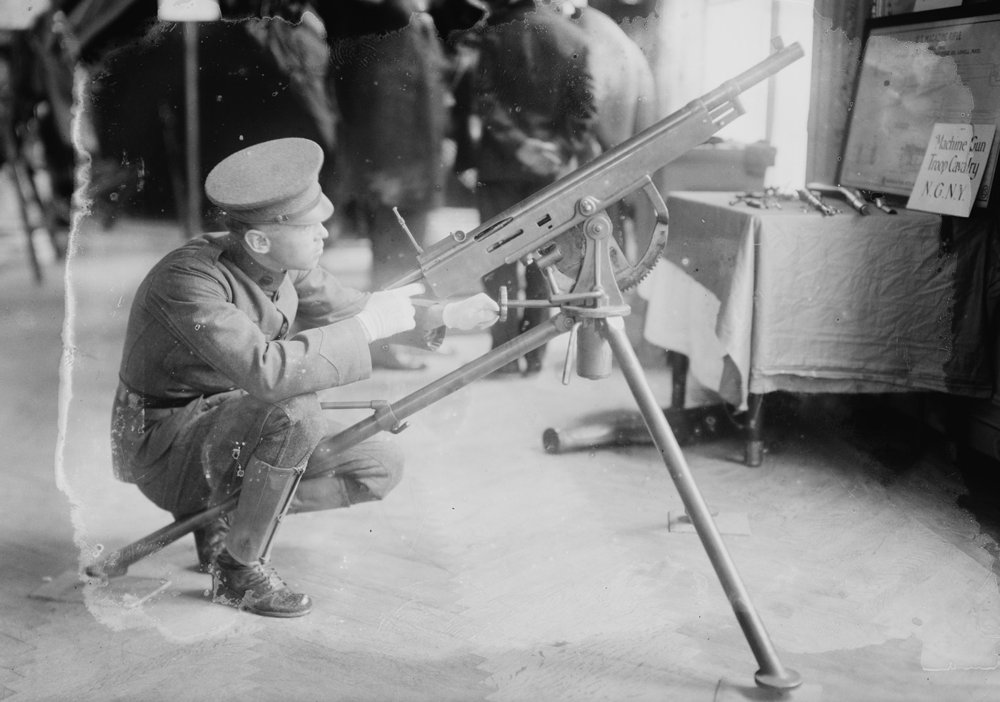 demonstration M1895 machine gun on display