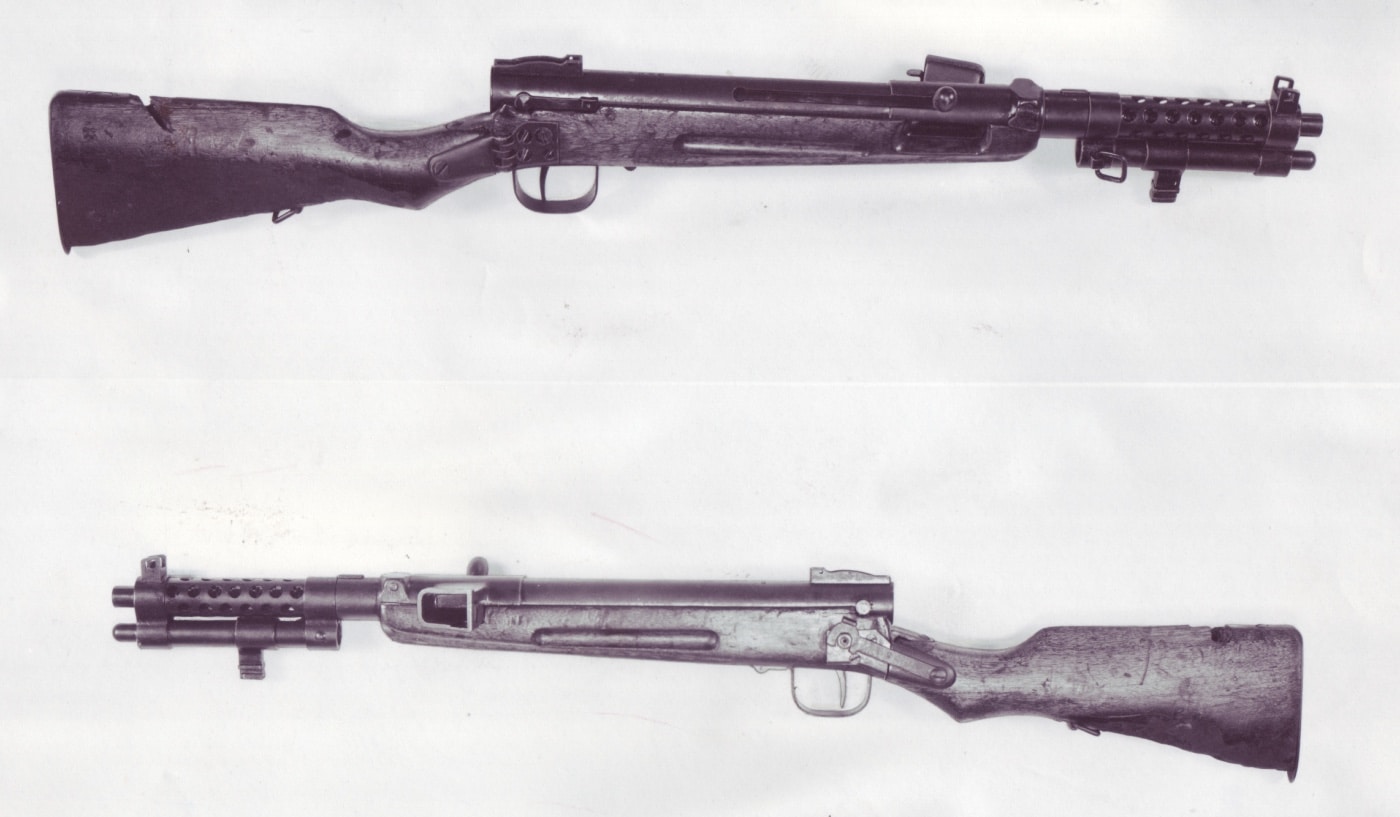 folding stock Type 100 submachine gun for paratroopers in World War II